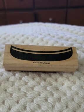 Canoe Wooden Rubber Stamp